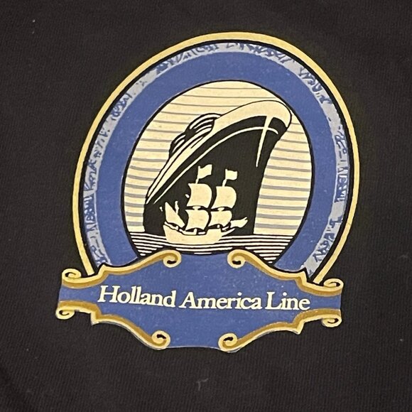 Unisex Holland America Cruise Line Navy Shirt Large - Picture 2 of 4